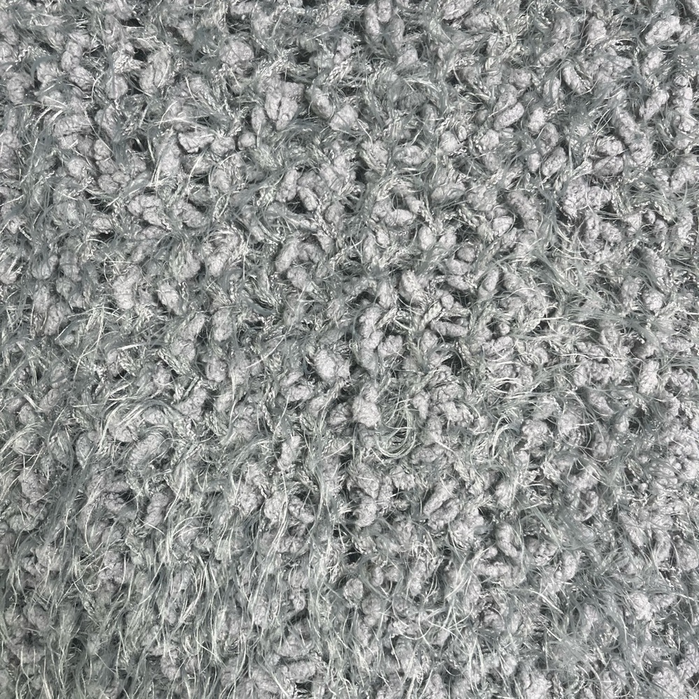 POL Women’s Fluffy Eyelash Knit Cowl Neck Sweater Gray Textured Pullover Sz S - Picture 4 of 11
